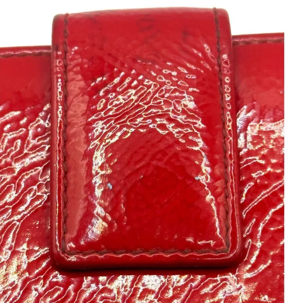 Yves Saint Laurent YSL Belle de Jour Red Patent Wallet WOC Vintage Authentic